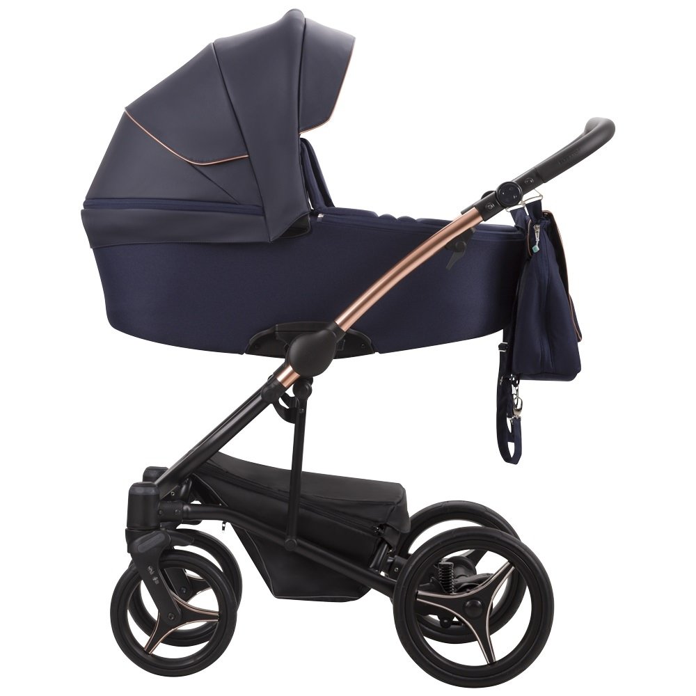 Poussette trio Torino bleu rose gold Bebetto