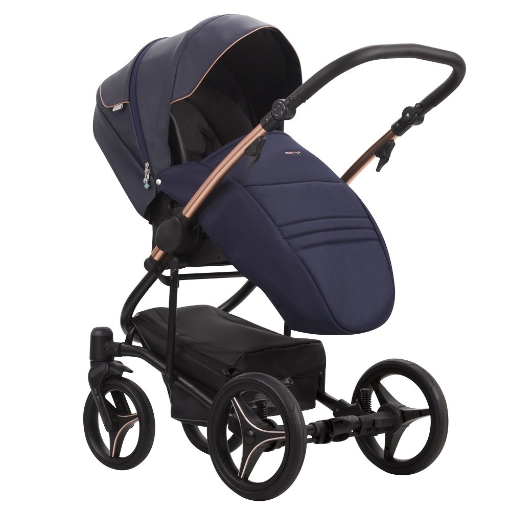 Poussette trio Torino bleu rose gold Bebetto