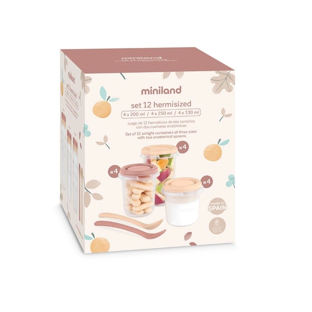 Set de 12 pots de conservation Valencia Miniland