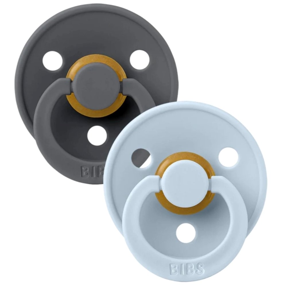 Sucettes Iron / Baby Blue Bibs 0-6 Mois