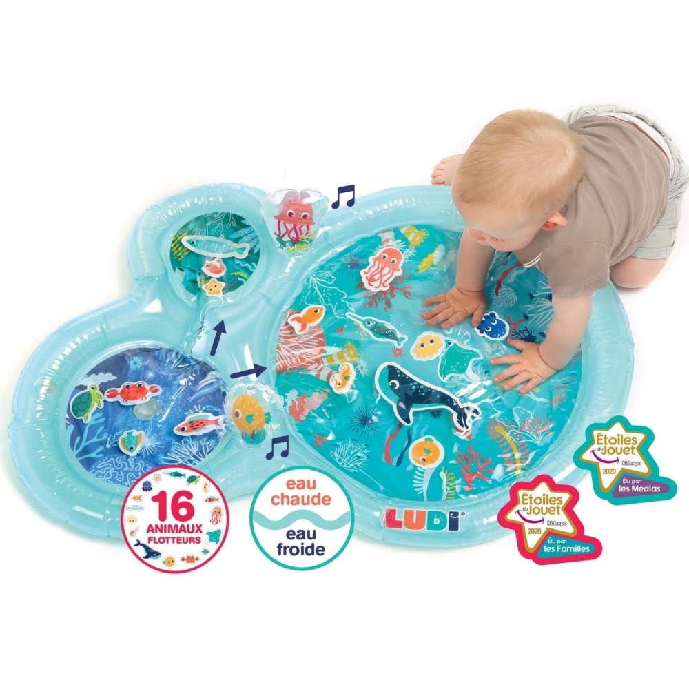 Tapis d'eau bleu marin Ludi