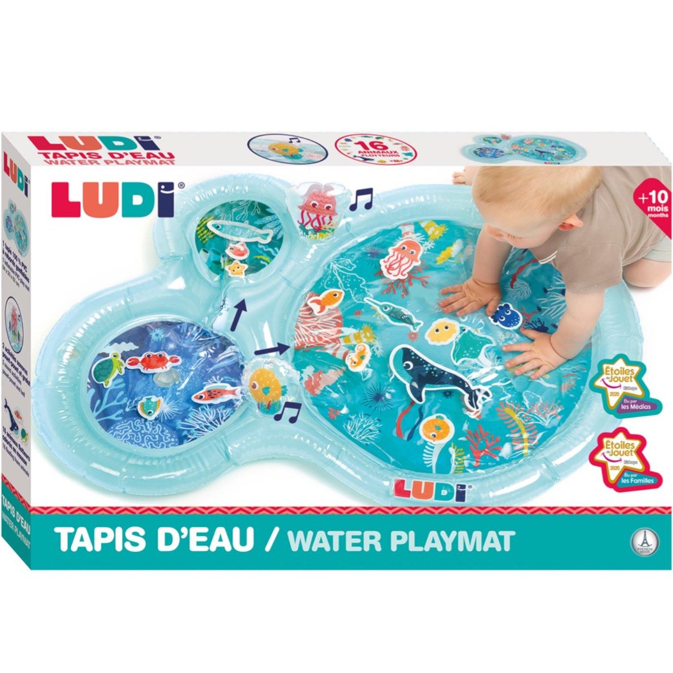 Tapis d'eau bleu marin Ludi