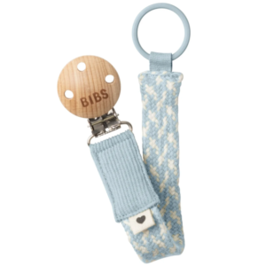 Attache sucette Ivory / Baby Blue Bibs