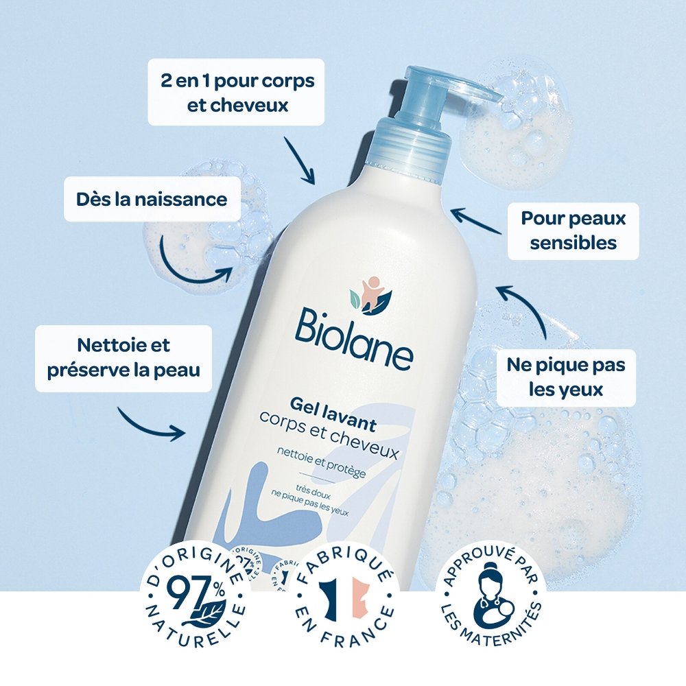Gel lavant corps et cheveux 50 ml Biolane