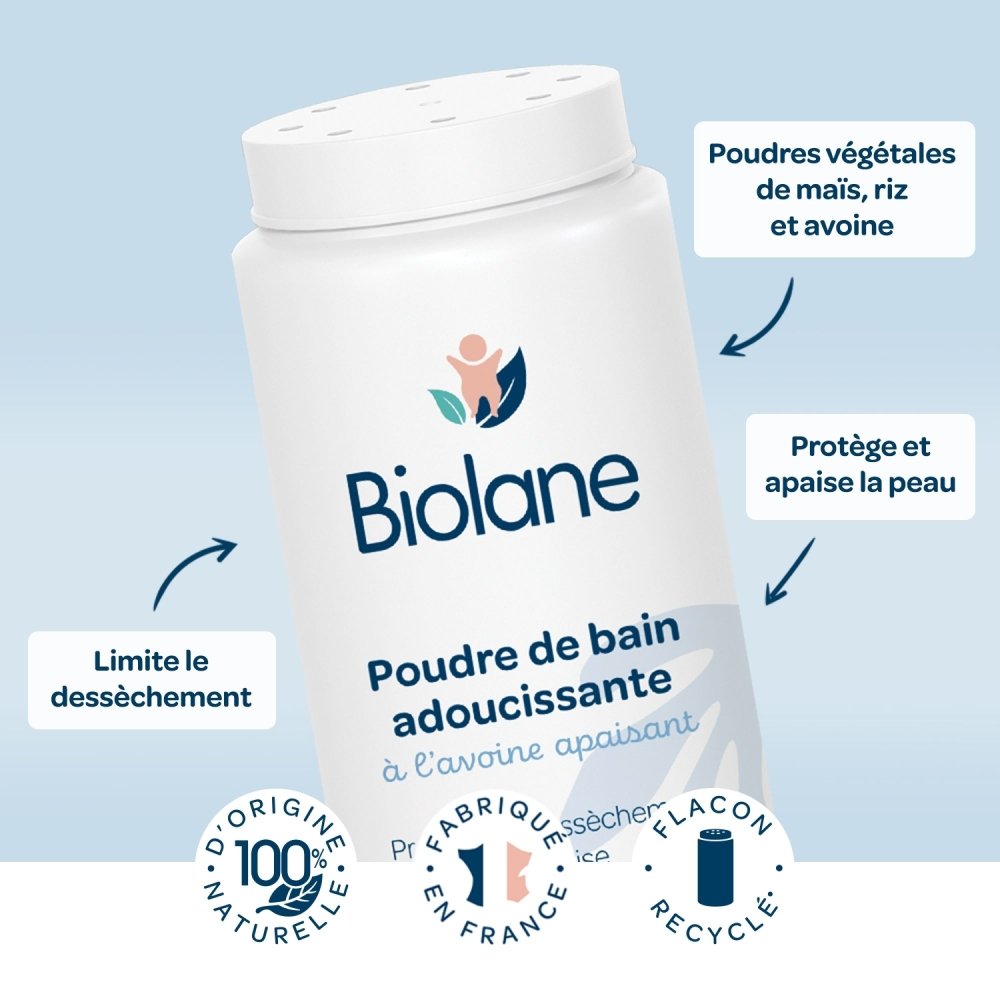 Poudre de bain adoucissante 75 ml Biolane