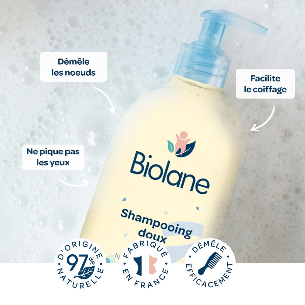 Shampooing doux au lin 200 ml Biolane