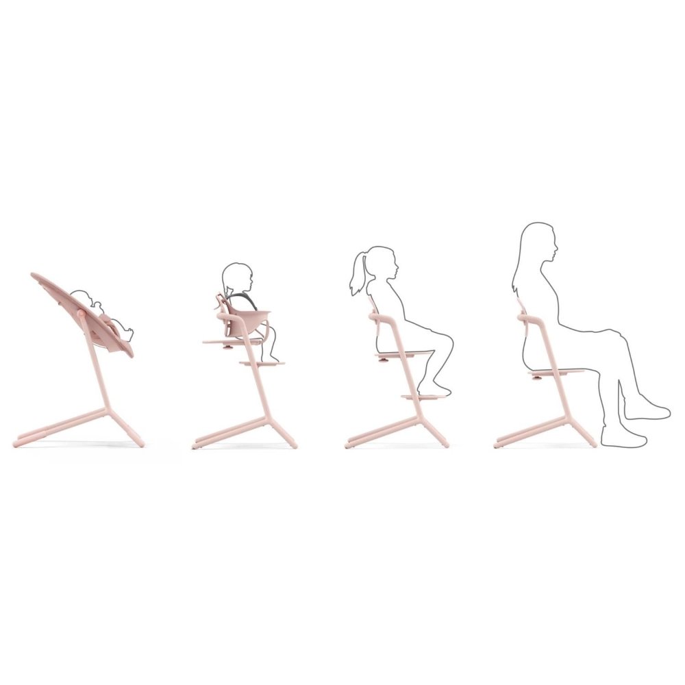 Chaise haute Lemo 4en1 Pearl Pink Cybex