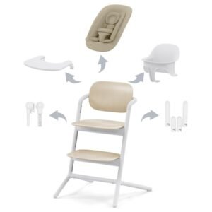 Chaise haute Lemo 4en1 Sand White Cybex