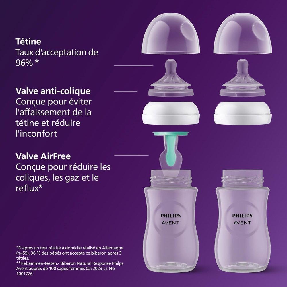 Kit-biberon-nouveau-né-anticolique-airfree-Avent-7 Kit biberon biberon Natural Airfree nouveau né Avent