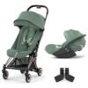Duo Coya rose gold et Cloud T leaf green Cybex