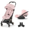 Duo Coya rose gold et Cloud T peach pink Cybex