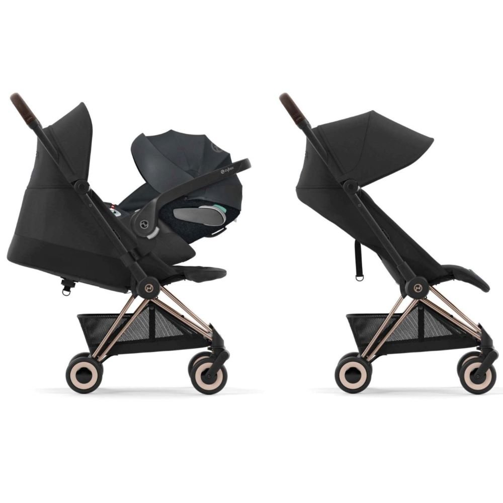 Duo Coya rose gold et Cloud T sepia black Cybex