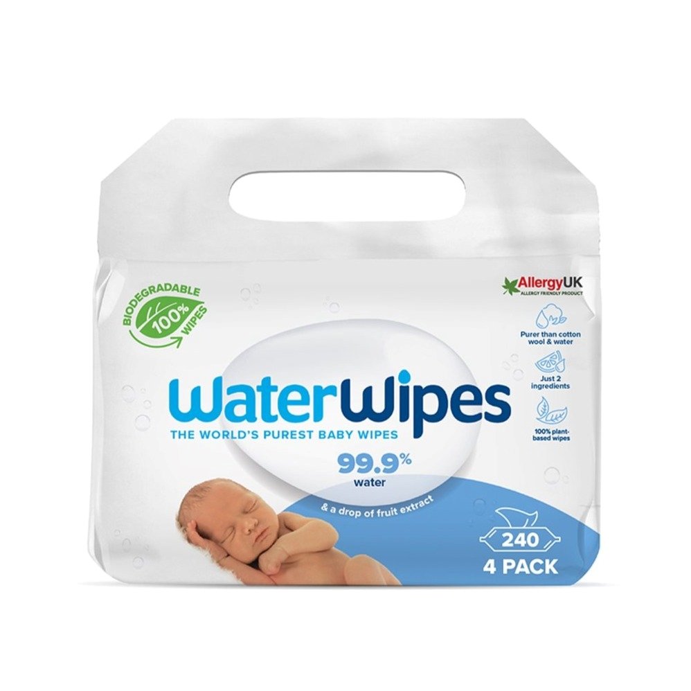 Lingettes Waterwipes 4*60 unités