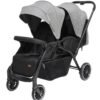 Poussette Jumeaux gris Kidilo