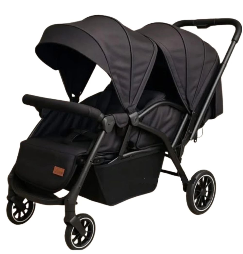 Poussette Jumeaux noir Kidilo