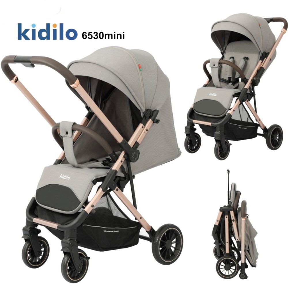 Poussette valise réversible gris 6530 Mini Kidilo