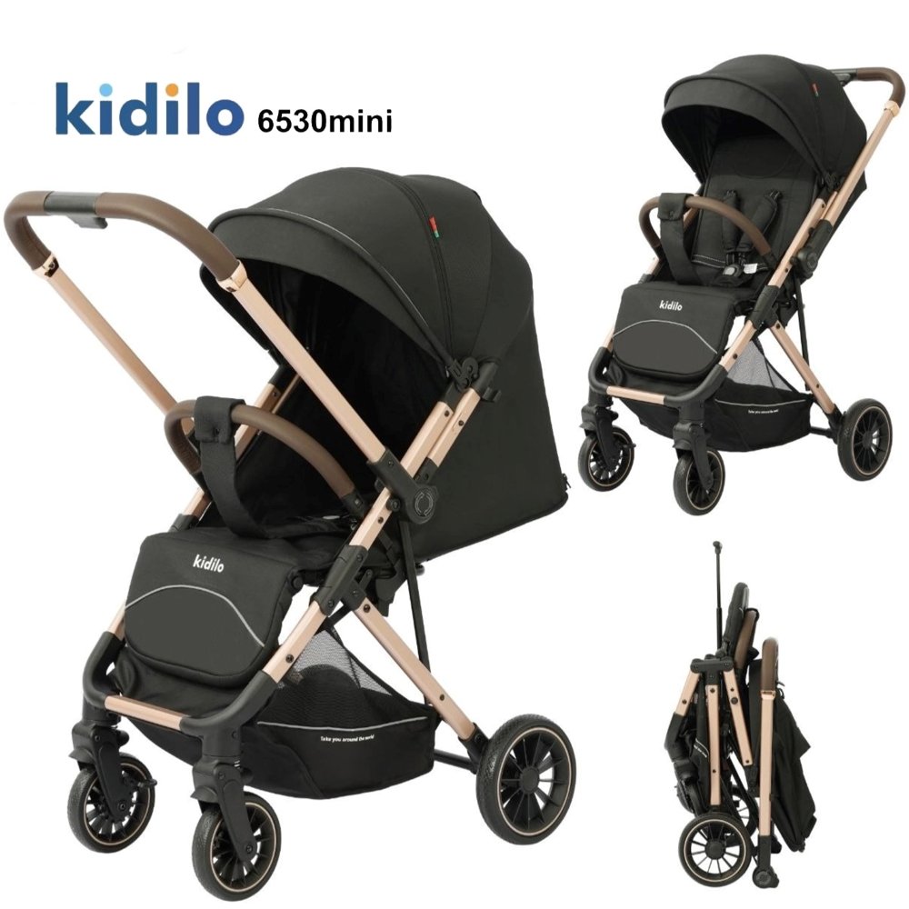 Poussette valise réversible noir 6530 Mini Kidilo