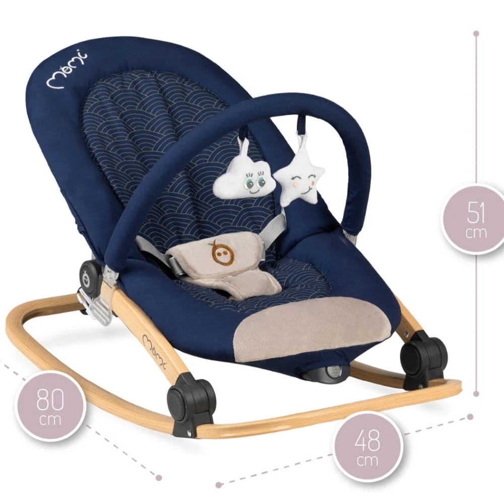 Transat bébé Lumiwood Momi bleu