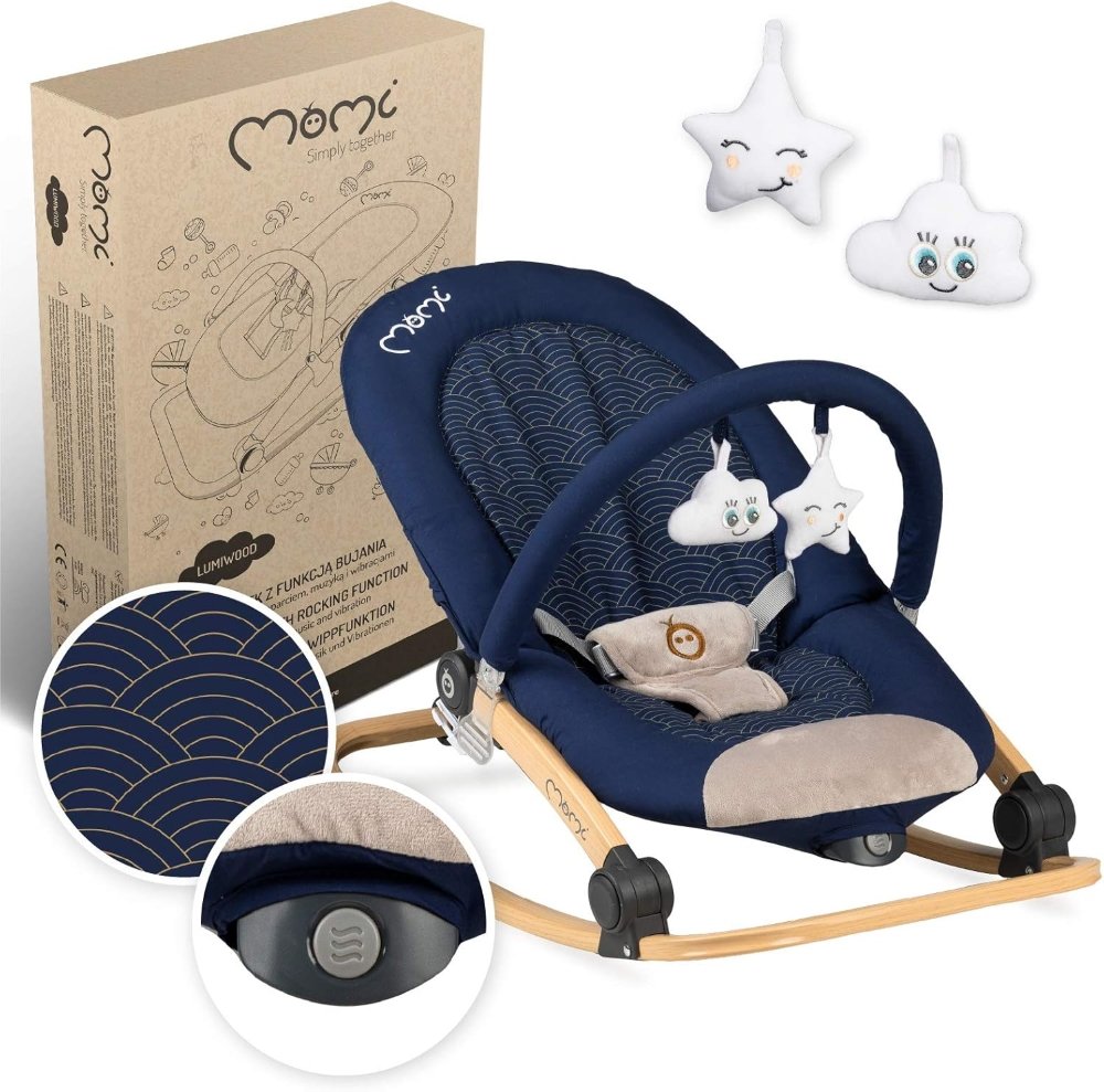 Transat bébé Lumiwood Momi bleu