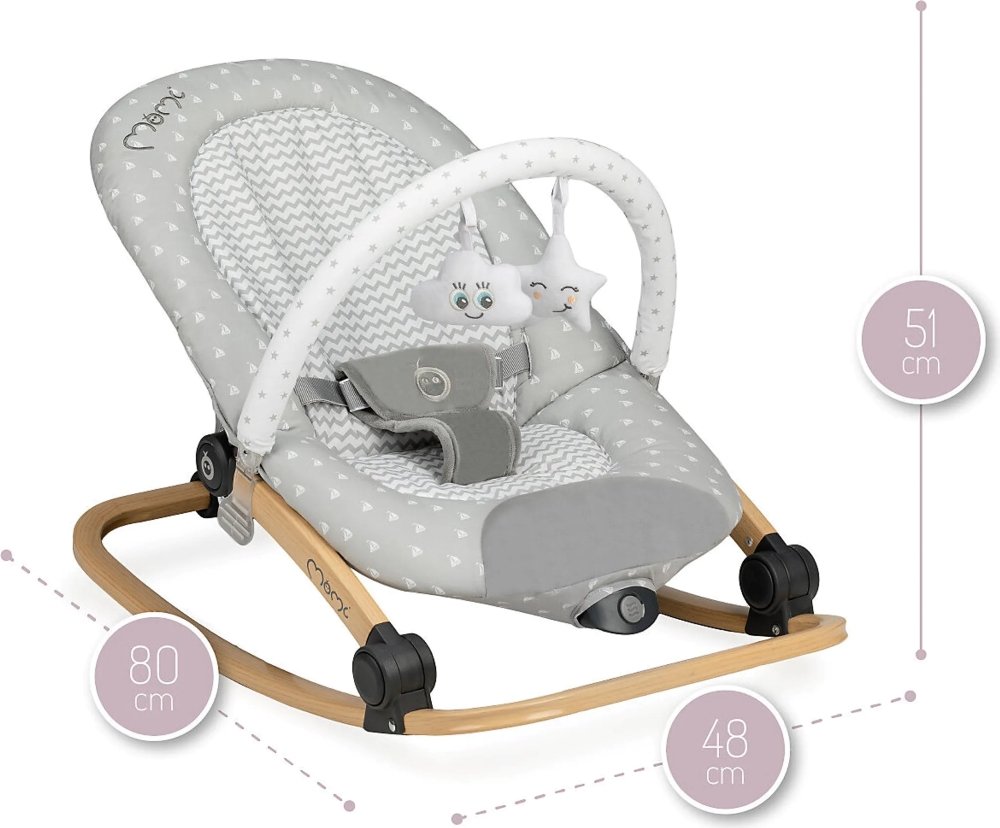 Transat bébé Lumiwood Momi gris bateau