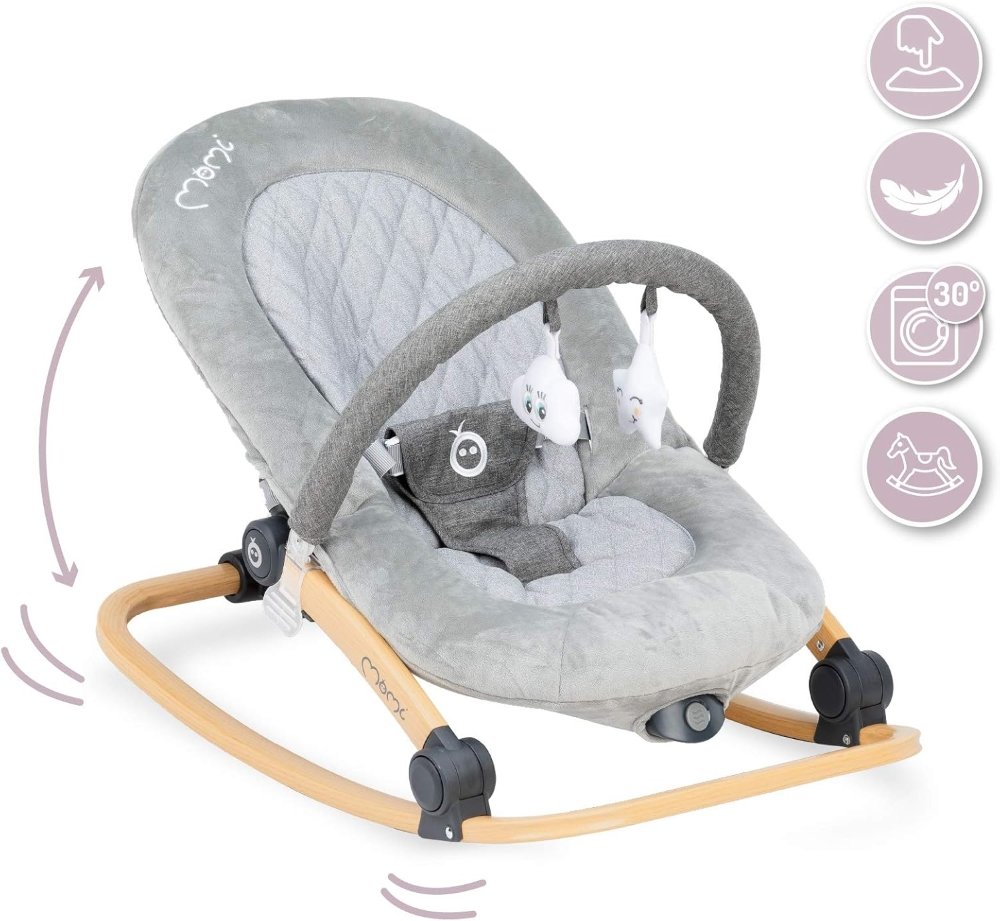 Transat bébé Lumiwood Momi gris