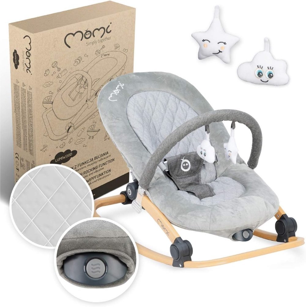 Transat bébé Lumiwood Momi gris