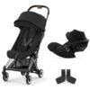 Duo Coya chrome brown sepia black et Cloud G Cybex