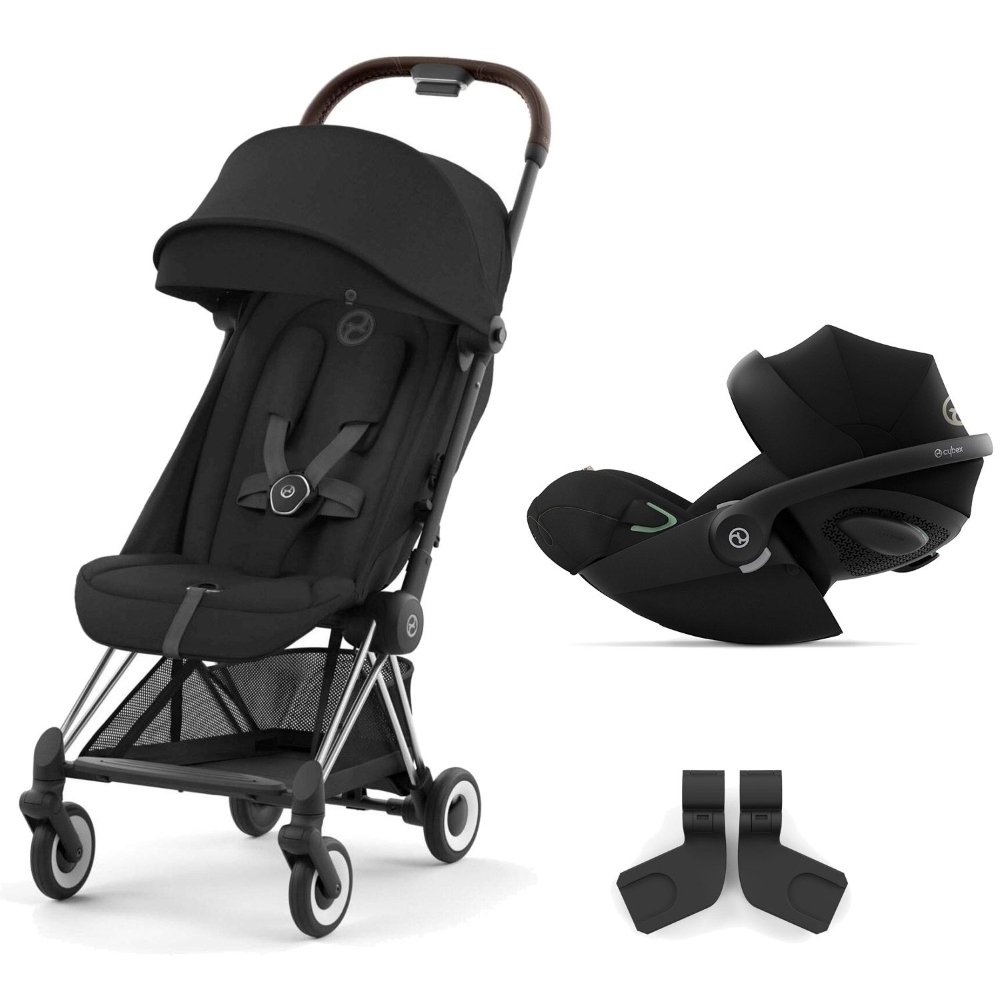 Duo Coya chrome brown sepia black et Cloud G Cybex
