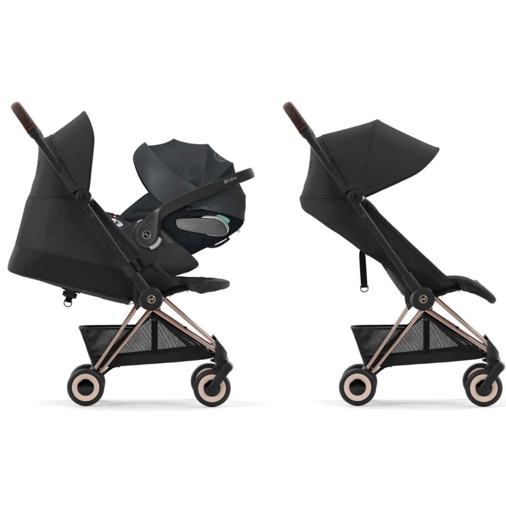 Duo Coya rose gold sepia black et Cloud G Cybex