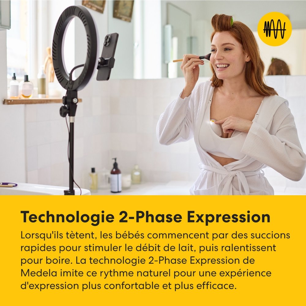 Tire-lait mains libres Motion Inbra 2 pompages Medela