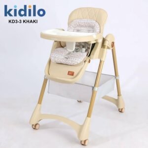 Chaise haute bébé beige Kidilo KD3-3