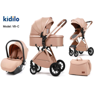 Poussette avec maxicosy Beige V8 Kidilo