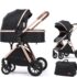 Poussette avec maxicosy Noir V8 Kidilo