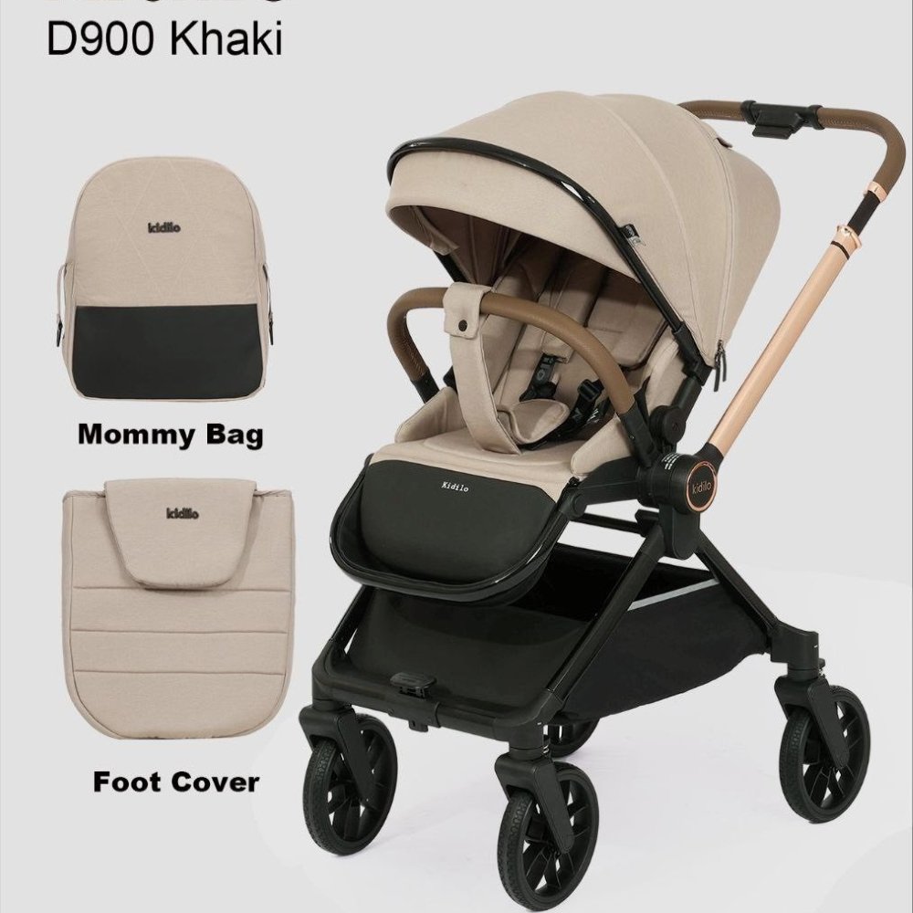 Poussette réversible premium Beige D900 Kidilo