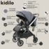 Poussette réversible premium Bleu D900 Kidilo
