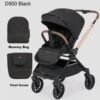 Poussette réversible premium Noir D900 Kidilo