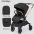 Poussette réversible premium Noir D900 Kidilo