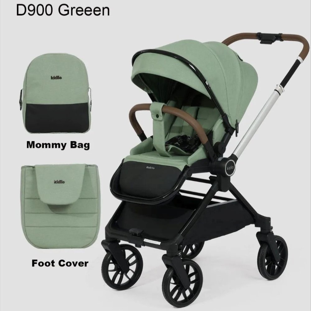 Poussette réversible premium Vert D900 Kidilo