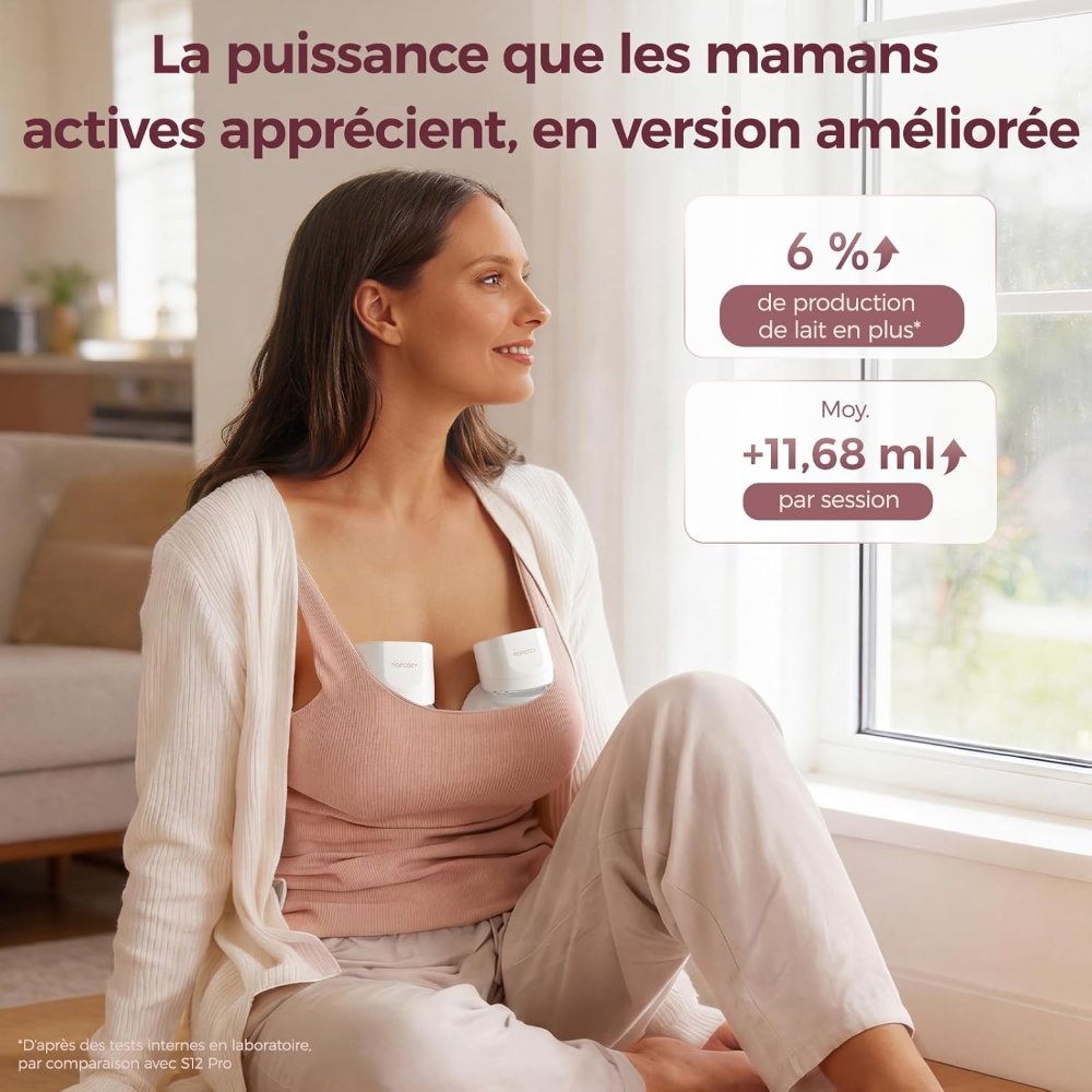 tire-lait-S12-pro-quick-double-momcozy-1 Tire-lait mains libres S12 Pro Quick double Momcozy