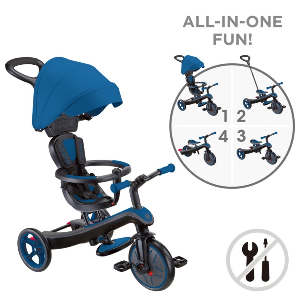 Tricycle Explorer 4en1 bleu Globber