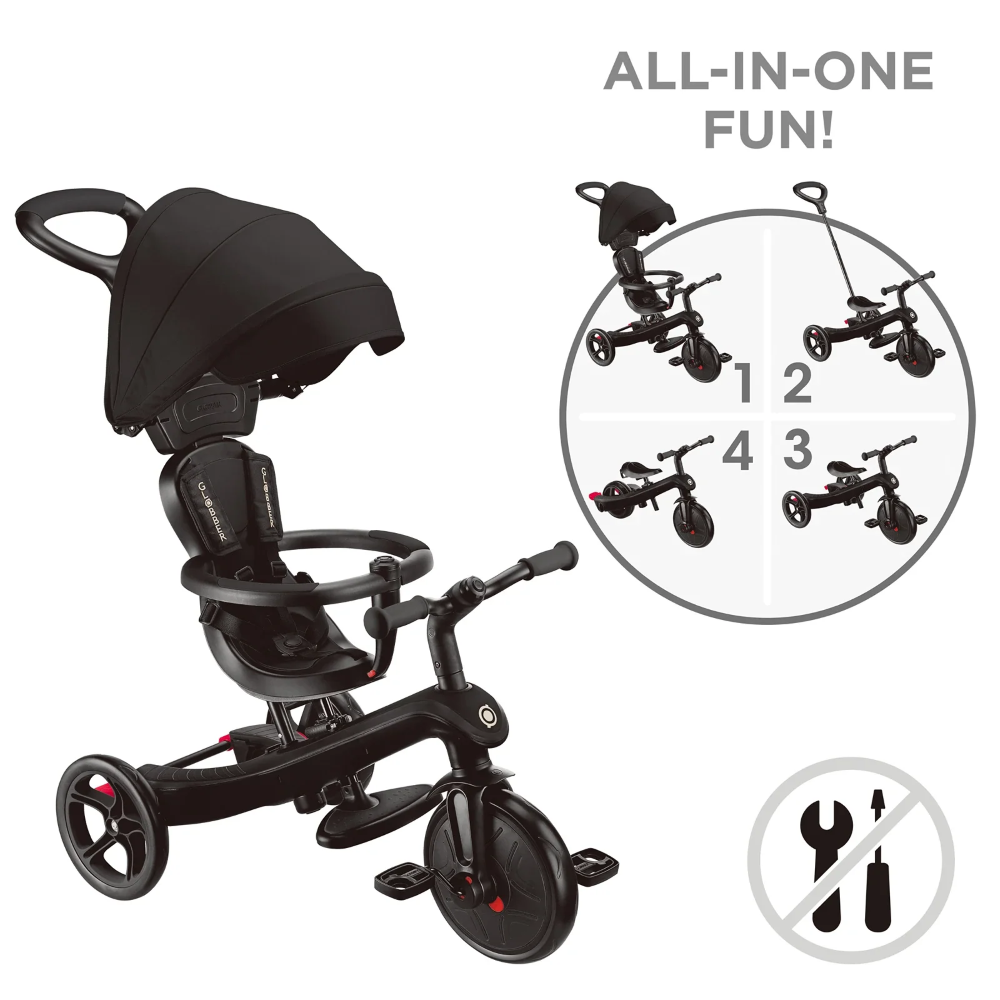 Tricycle Explorer 4en1 noir Globber