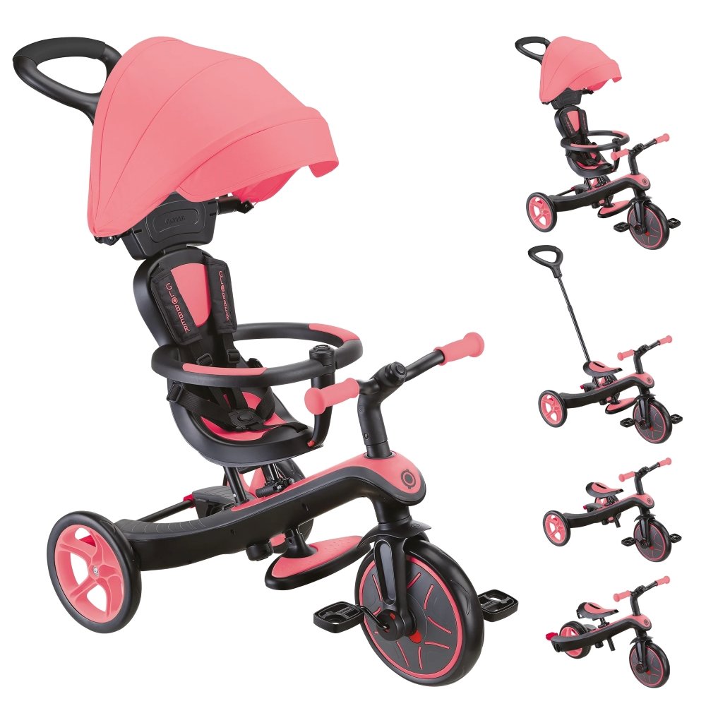 Tricycle Explorer 4en1 rose Globber