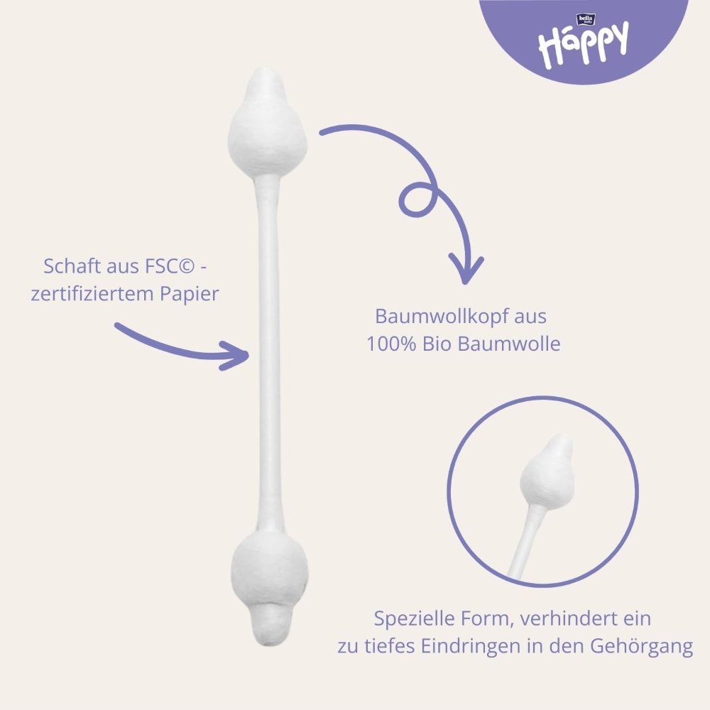 coton-tiges-bébé-64-pièces-happy-2 Coton tiges bébé 64 pièces Happy