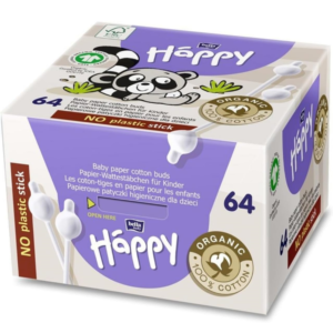 Coton tiges bébé 64 pièces Happy