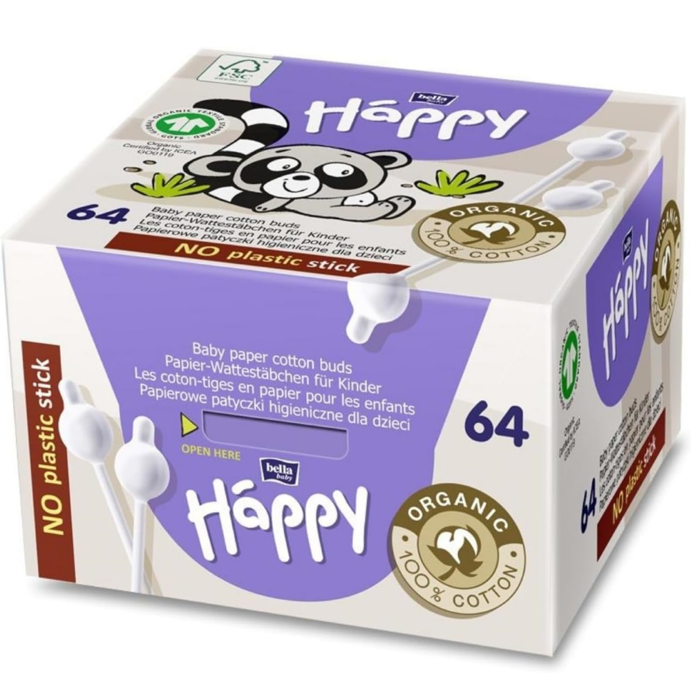 coton-tiges-bébé-64-pièces-happy Coton tiges bébé 64 pièces Happy