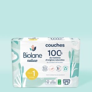 Couches naturelles 2-5 Kg taille 1 28 unités Biolane