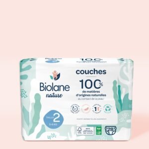 Couches naturelles 3-6 Kg taille 2 28 unités Biolane