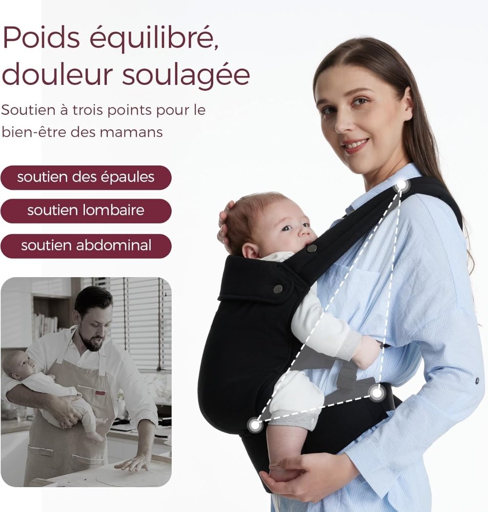Porte bébé Momcozy en coton PureHug