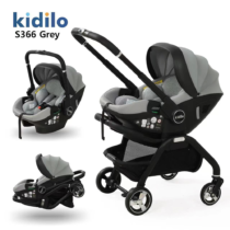 Poussette et maxicosy 2en1 gris S366 Kidilo