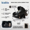 Poussette et maxicosy 2en1 bleu S366 Kidilo